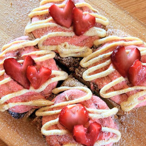 Strawberry & White Chocolate Cinnamon Bun - Valentine’s Day Recipe