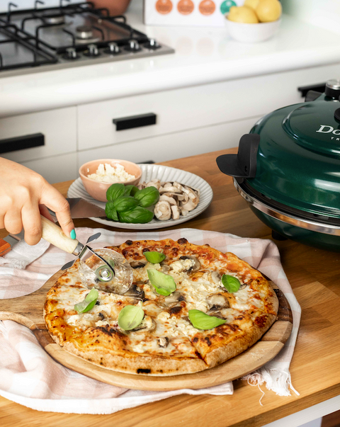 Feta, Truffle and Mushroom Pizza Recipe | Dough Tribe