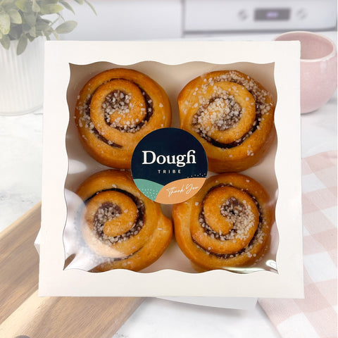 Cinnamon Bun Share Box | 4 Pack | Pearl Sugar